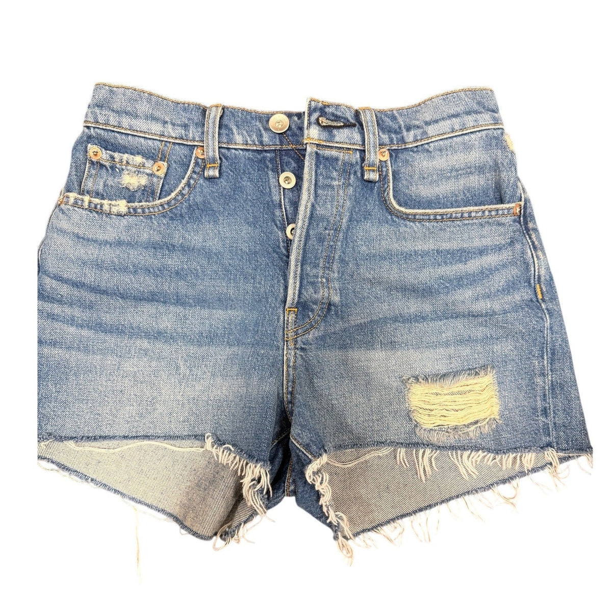 Rag & Bone Distressed Blue Denim Shorts Size 24