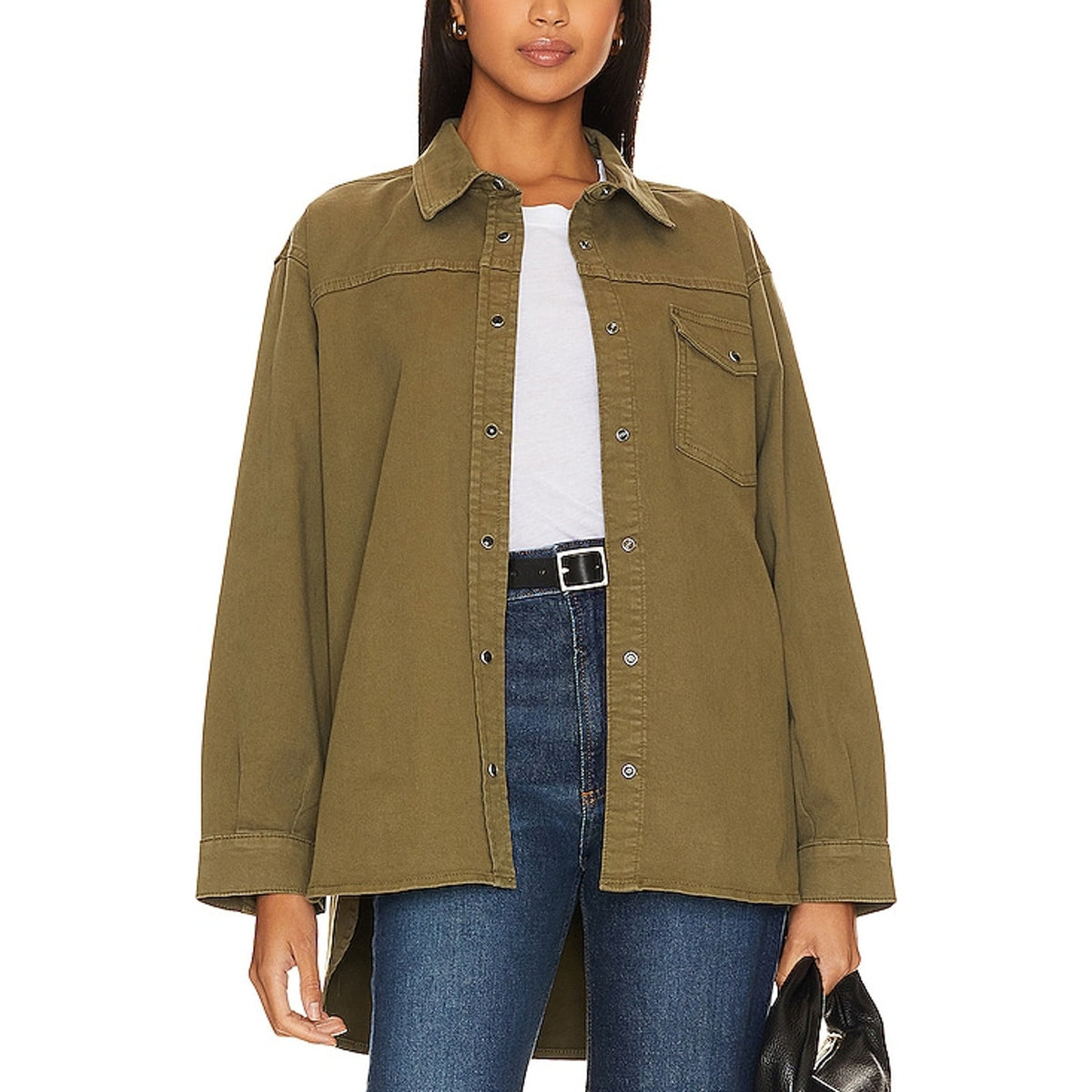 Anine Bing 'Simon' Green Cotton Shirt Size XS