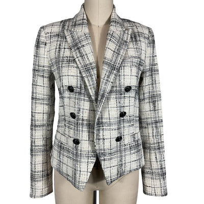 L'Agence Tailored Ecru Black Brooke Blazer Size 0