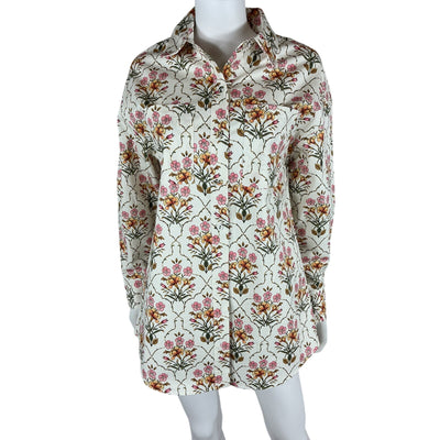 Favorite Daughter Printed Floral Mosaic Willow Shacket Size XS NWT