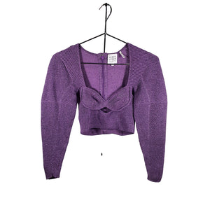 Hervé Léger Oversized Purple Haze Ottoman Lurex Size XS Top