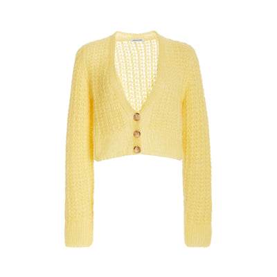 Anna October Cropped Yellow Zoey Cardigan Size XS
