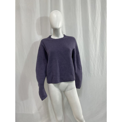 Vince Blouson Sleeve Purple Wool & Alpaca Blend Sweater Size L