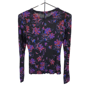 Rag & Bone Jersey Black Floral Sabeen Size XS Top