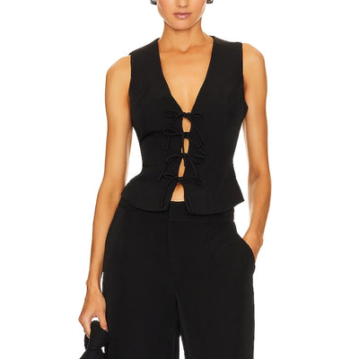 Elliatt Structured Black Cavalcade Vest Size S
