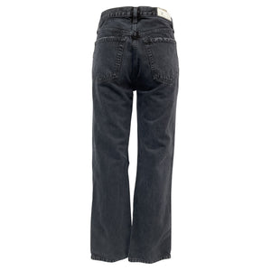 Re/Done High-Rise Black Cotton Loose Jeans Size 27