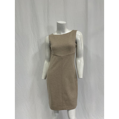 Max Mara Virgin Wool Tan Mini Dress Size 38