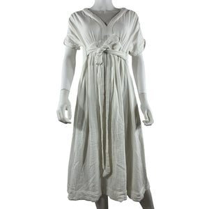 Hatch Textured White Rosa Dress Size 1