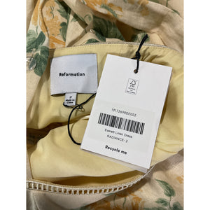 Reformation Linen Radiance Everett Size 2 Dress NWT