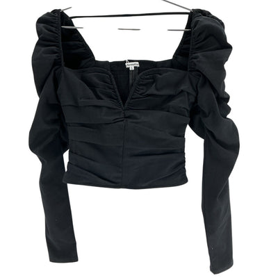 Reformation Ruched Black Ivy Top Size 0