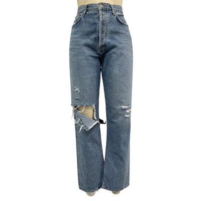 Agolde Classic Blue 90s Pinch Waist Denim Jeans Size 28