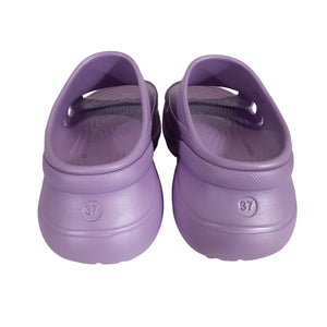 Balenciaga Platform Lilac Crocs Slide Mules Size FR 37/ US 7