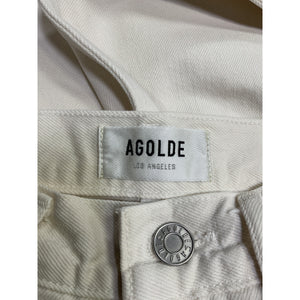 Agolde '90S' White Cotton Pinch Waist Denim Jean Size 24