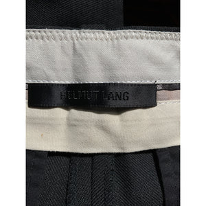 Helmut Lang 'Pin' Black Tucked Stovepipe Wool Pants Size 6