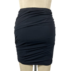Rick Owens Sleek Black Ruched Mini Skirt Size IT 38 / US 2