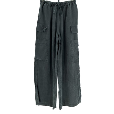 Reformation Relaxed Black Ethan Twill Cargo Pants Size XS