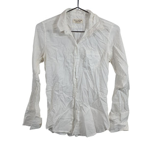 Nili Lotan Lightweight White Cotton Voile Button Down Size S Shirt