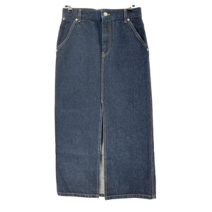 Helmut Lang Classic Blue Slit Midi Size 26 Skirt