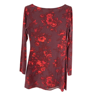Reformation Floral Burgundy Jaelynn Dress Size S