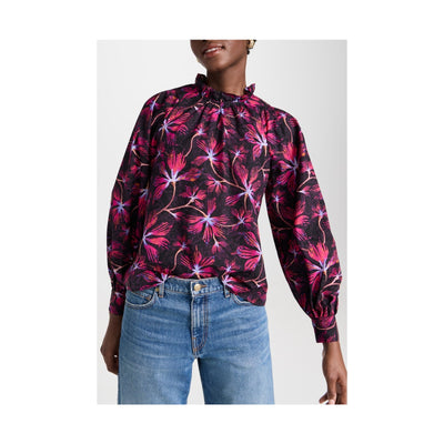 Ulla Johnson 'Marlie' Red Cotton Poplin Blouse Size 0