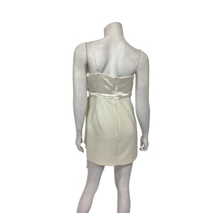 Cinq à Sept Draped Ivory Cara Mini Dress Size 2
