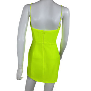 Alex Perry Vivid Yellow Cayde Singlet Mini Dress Size US 4 / UK 8