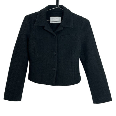 Proenza Schouler Textured Black Quinn Jacket Blazer Size 2