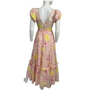 LoveShackFancy Floral Light Berry Tea Karalie Maxi Dress Size 2
