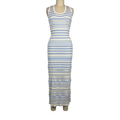 Simkhai Ribbed French Blue Stripe Ander Dress Size S