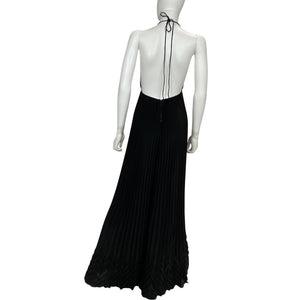 Alice + Olivia Pleated Black Adalyn Jumpsuit Size 4