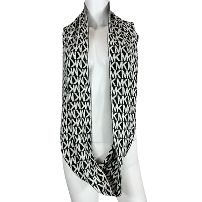Michael Kors Graphic Black And White Monogram Scarf