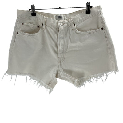 Agolde Classic Cream Parker Long Denim Shorts Size 31