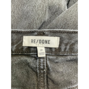 Re/Done High-Rise Black Cotton Loose Jeans Size 27