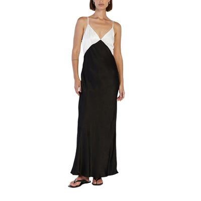 Dissh Satin Black Milly Midi Dress Size 12