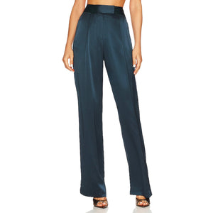 The Sei Sleek Emerald Satin Pants Size 6 NWT