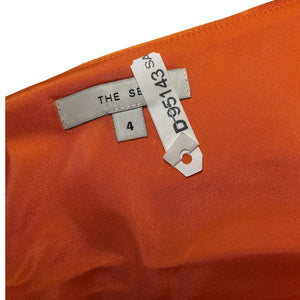 The Sei Sleek Orange One Shoulder Cutout Dress Size 4