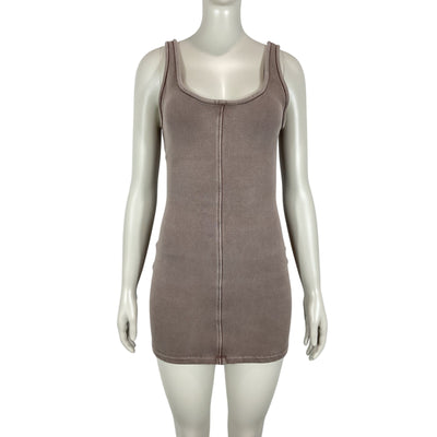 Alexander Wang Bodycon Washed Cola Tank Mini Dress Size S