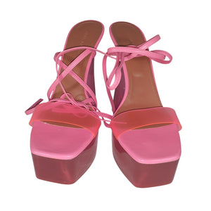 Amina Muaddi Pvc Pink Sita Platform Sandals Size IT 40 / US 10