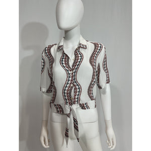 Allsaints 'Leni Leticia' White Voile Shirt Size 4
