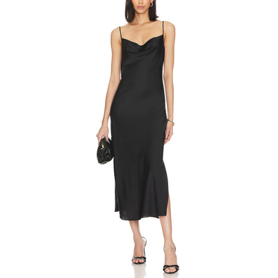 Allsaints Sleek Black Hadley Dress Size 8