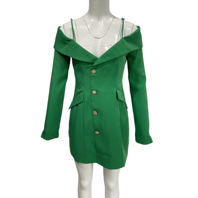 Lovers And Friends Tailored Clover Green Sadie Blazer Dress Size M NWT