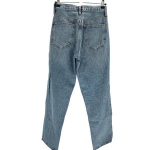 Agolde Classic Blue Crisscross Upsized Denim Jeans Size 23