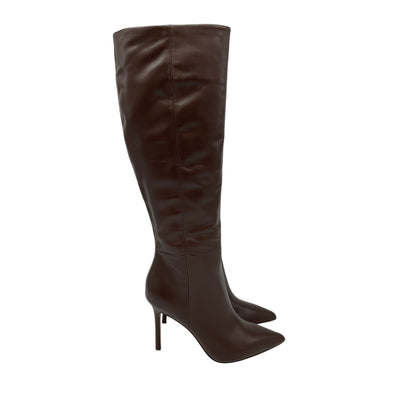 Veronica Beard Sleek Brown Lisa Knee High Boots Size 7 NWT
