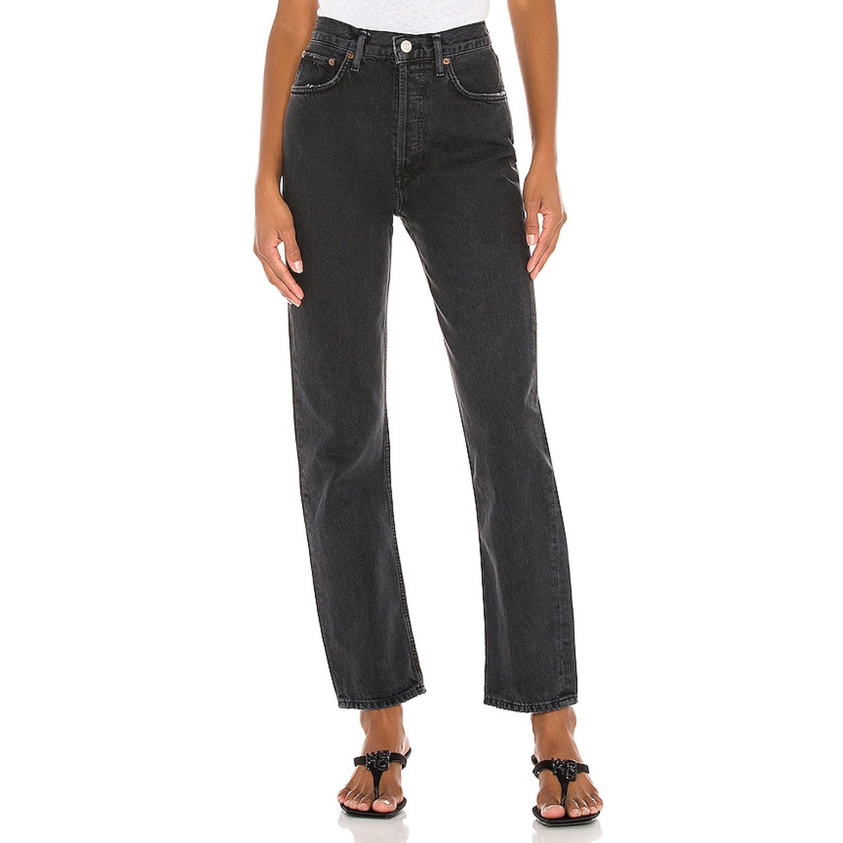 Agolde Vintage Black Pinch Waist Denim Jeans Size 26