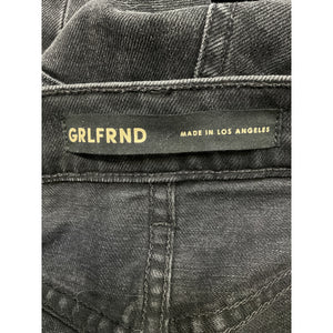 Grlfrnd Sleek Black Piper High Rise Slim Denim Jeans Size 26