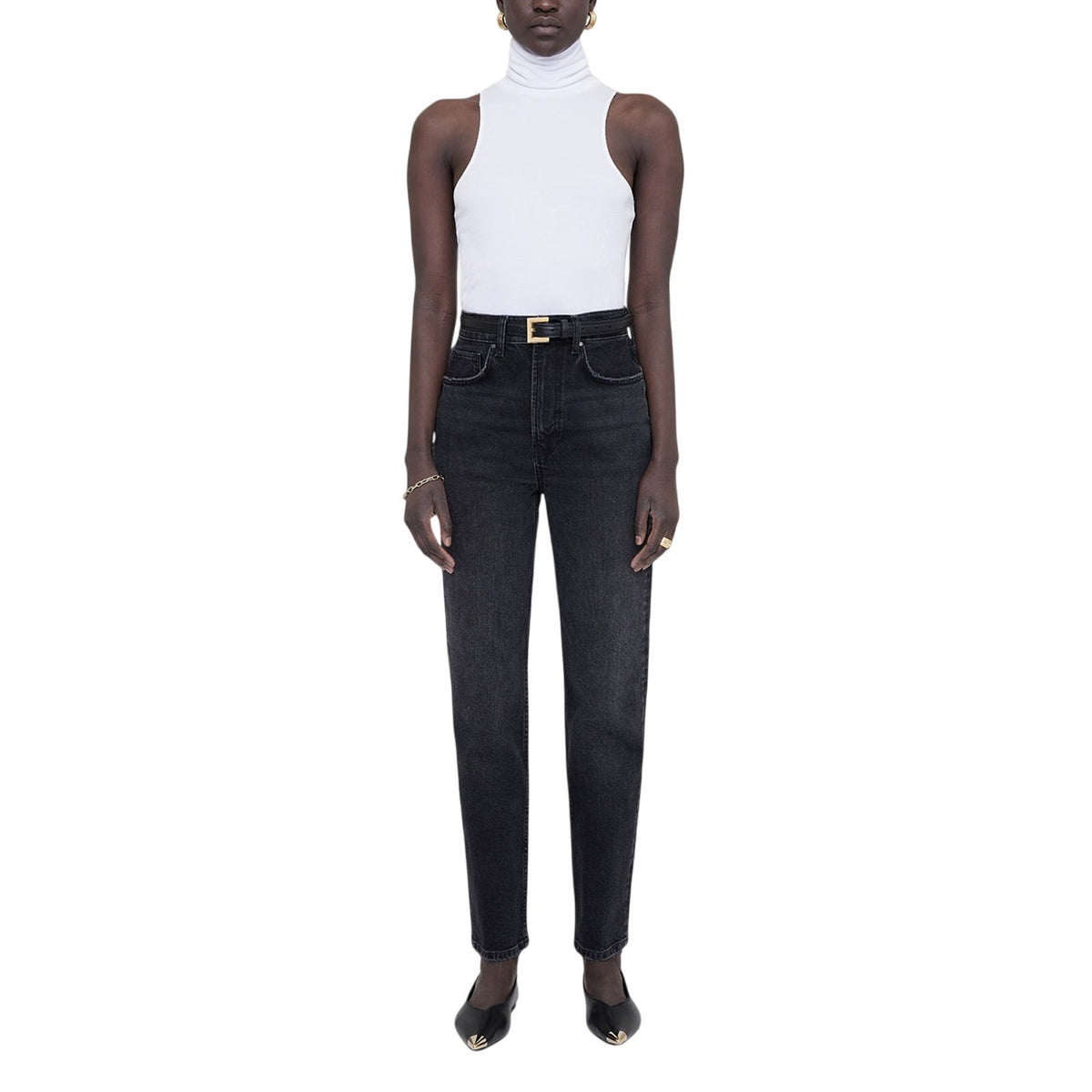 Anine Bing Vintage Black Bry Denim Jeans Size 26