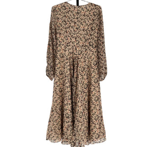 Mikael Aghal Elegant Multicolor Tie Neck Dress Size 4