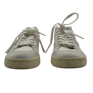 Veja Suede Trimmed White V-12 Sneakers Size 7