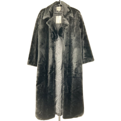 Reformation Plush Black Chloé Coat Size XS