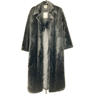 Reformation Plush Black Chloé Coat Size XS
